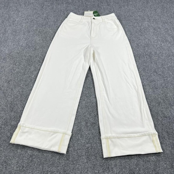 Halara Jeans Womens Medium White Halara Flex Denim Wide Leg High Rise Stretch - Picture 5 of 16